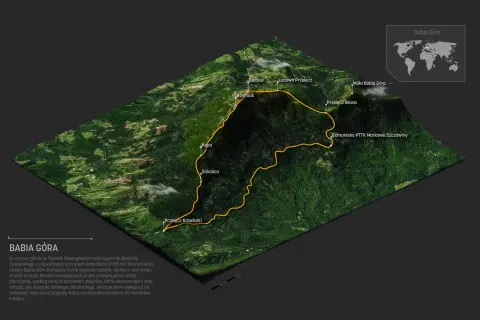 Trasa na Diablak, najwyższy szczyt Babiej Góry (1725 m). Zobacz, ile się wchodzi na Babią Górę, podziwiając malownicze widoki.