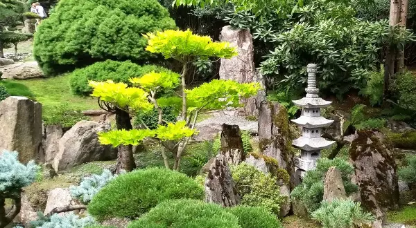 Kamienna pagoda i bujna zieleń tworzą magiczny ogród japoński w Kudowie-Zdroju. To jedna z głównych atrakcji regionu.