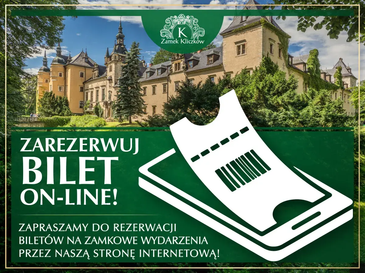 Zamek Kliczków zaprasza do rezerwacji biletów online na wydarzenia. Sprawdź aktualne zamek kliczków ceny i zarezerwuj swój bilet!