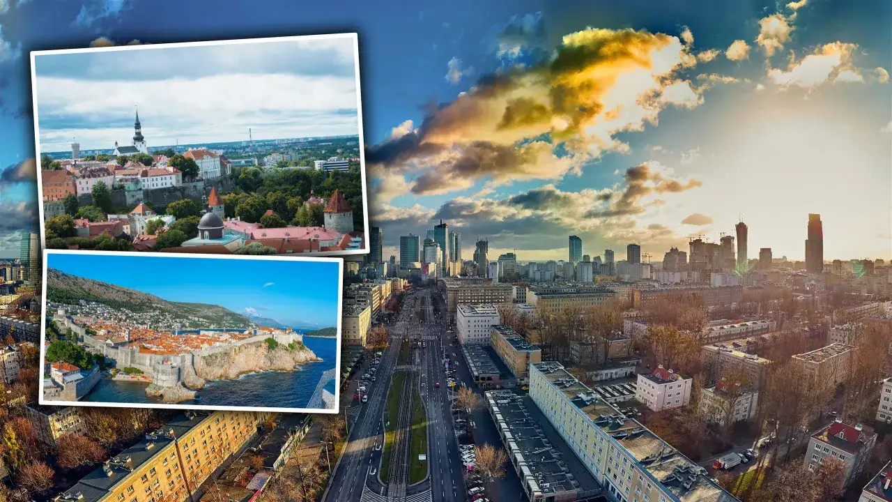 Widok na Tallinn i Dubrownik, miasta w Europie, gdzie czujesz się jak w najbezpieczniejszym kraju w Europie.