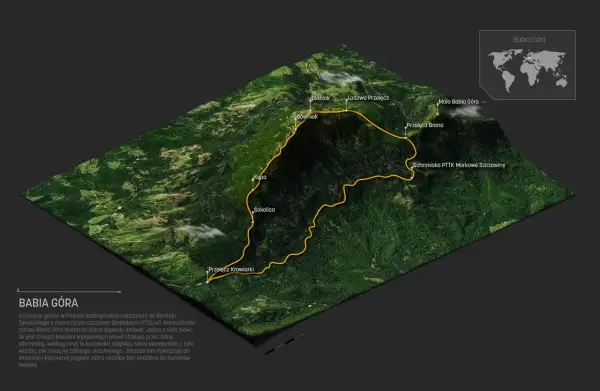 Trasa na Diablak, najwyższy szczyt Babiej Góry (1725 m). Zobacz, ile się wchodzi na Babią Górę, podziwiając malownicze widoki.